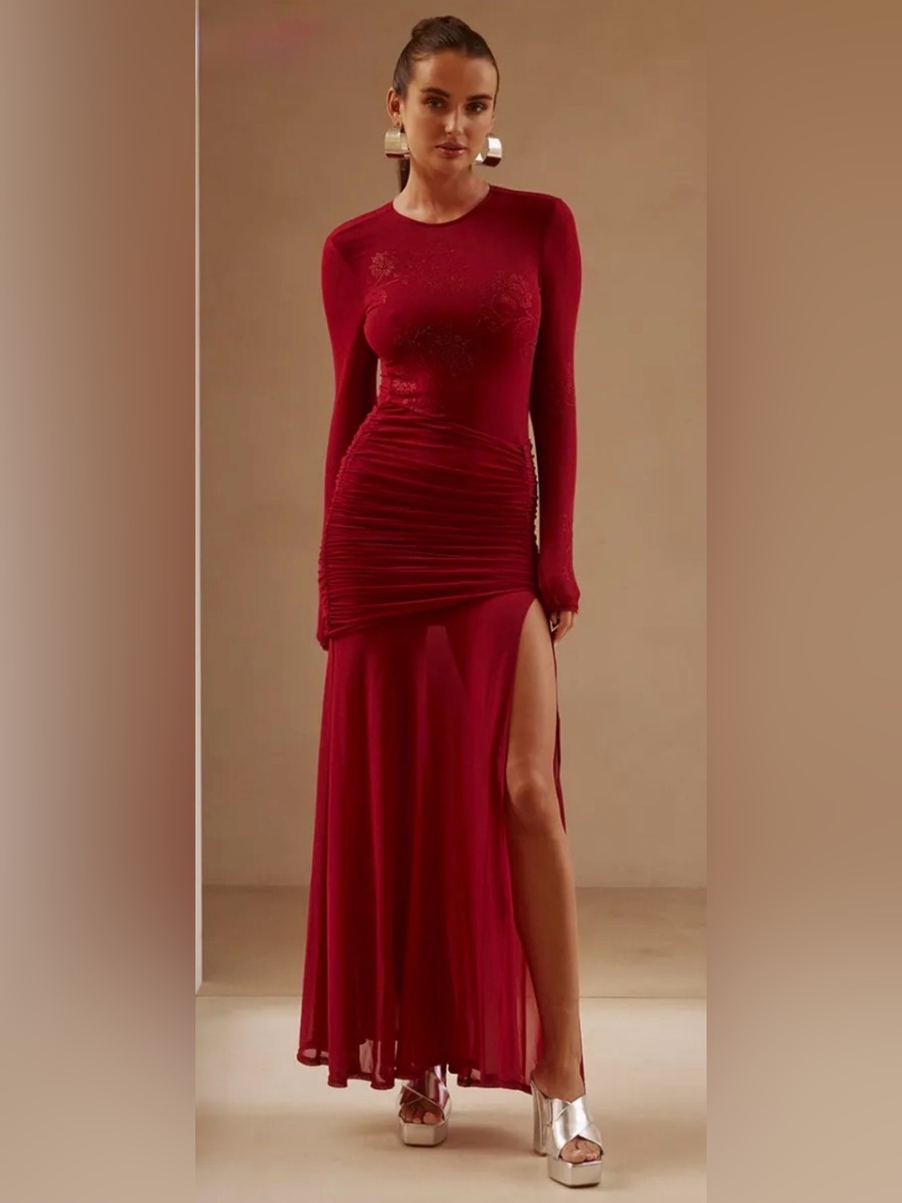 RUNAWAY THE LABEL SANTOS MAXI DRESS - RUBY